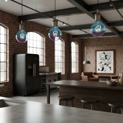 LED-SF01-4W-SOHO-E27-CW BLUE-WINE GLS77TR Лампа светодиодная SOHO. Синяя-винная колба. Спиральный филамент. Картон. ТМ Uniel