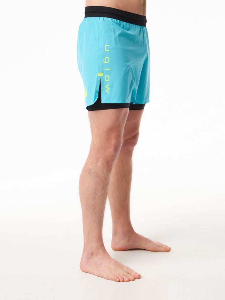 ШОРТЫ МУЖСКИЕ SPEED AERO 5 ELEVATE 2IN1 SHORT | SKYBLUE YELLOW
