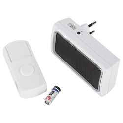 Звонок дверной ЭРА C96 беспроводной от сети белый с черным 6 мелодий | Электрозвонки беспроводные