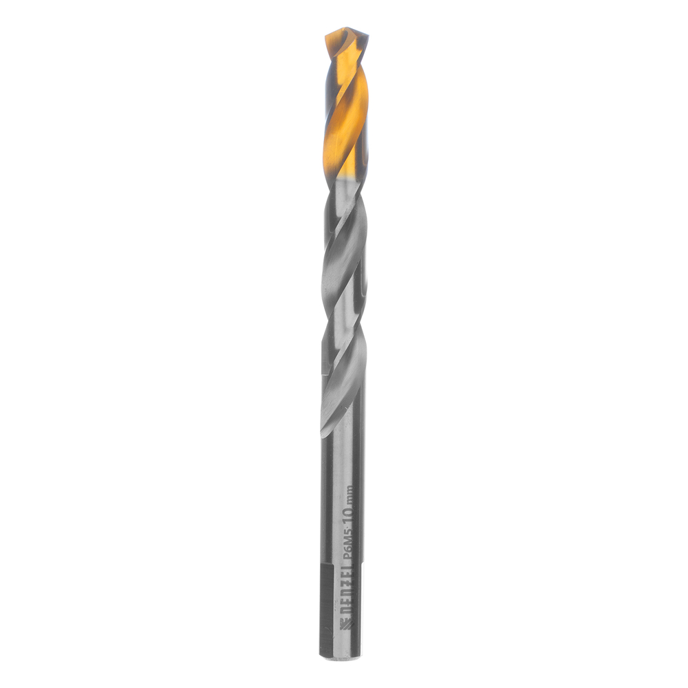 Сверло спиральное по металлу 10 x 133 мм, Р6М5, Golden Tip Denzel
