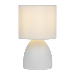 Настольная лампа Rivoli Nadine 7042-502 1 * Е14 40 Вт керамика белая с абажуром