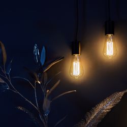 IL-V-ST64-60-GOLDEN-E27 VW02 Лампа накаливания Vintage. Форма конус. Форма нити VW. Картон. ТМ Uniel