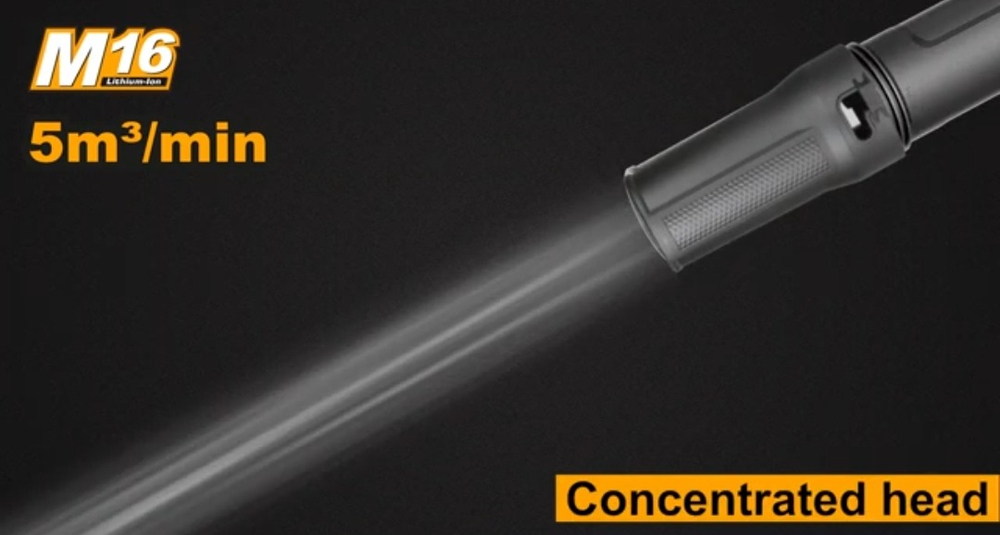 Аккумуляторная воздуходувка INGCO CABLI168082 INDUSTRIAL 16 В 2x2 Ач