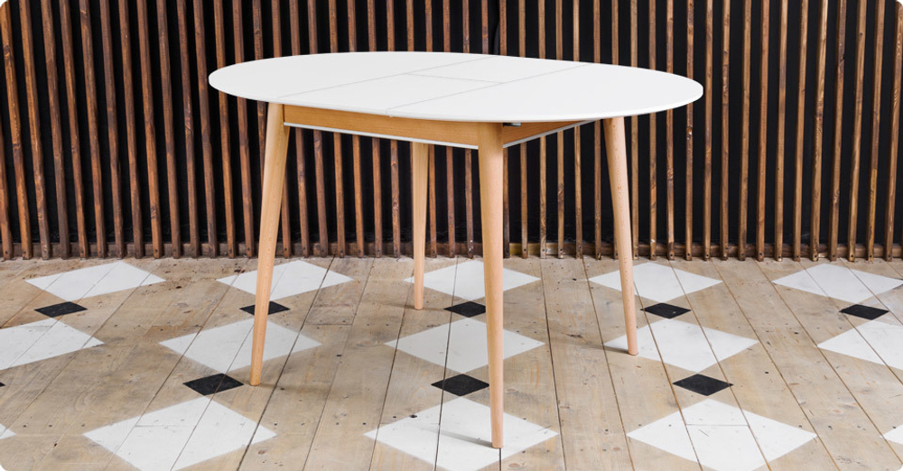 Стол обеденный Арека К1200 (бук/тон 1/тон подстолья 2/ножка 8)  120х120(150)