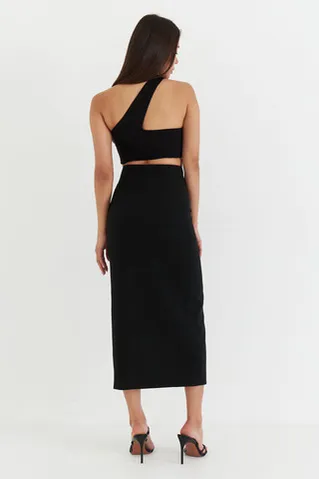 Юбка костюмная черного цвета