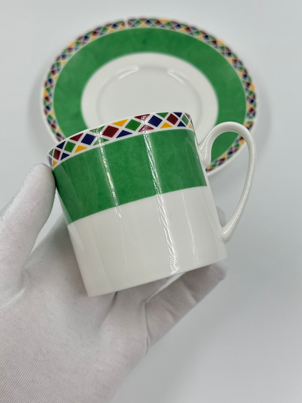 Кофейная пара зелёная Yves Saint Laurent by Yamaka