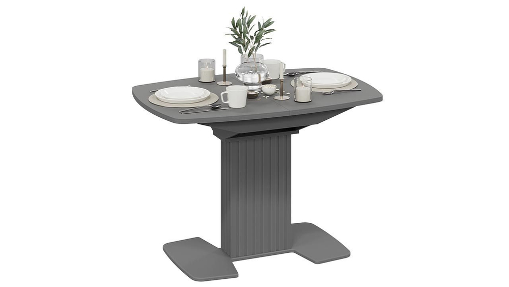 Стол кухонный обеденный раздвижной Белый глянец/Стекло глянцевое белое 130(162)х80х75 см