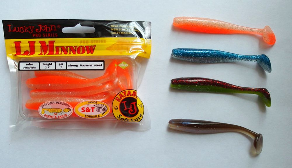 Мягкая приманка Lucky John MINNOW 4.4in (111 мм), цвет 085, 5 шт/уп