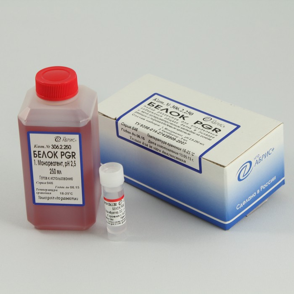Общий белок, (с пирогаллоловым красным), Абрис,250мл., 306.2.250, 1уп.