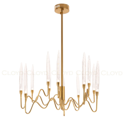 Люстра Cloyd ZOAR C12 / Ø60 см - латунь (арт.10764)