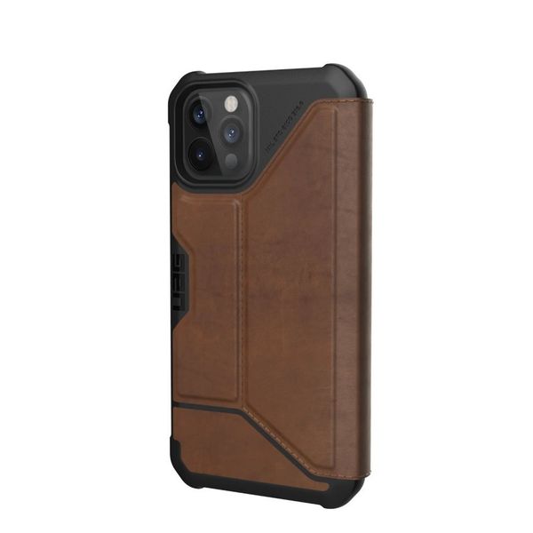 Чехол-книжка Uag Metropolis кожа для iPhone 12/12 Pro 6.1" коричневый (Brown) 112356118380