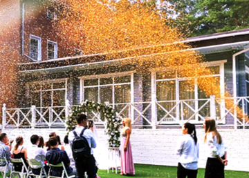 Выстрел из конфетти пушки