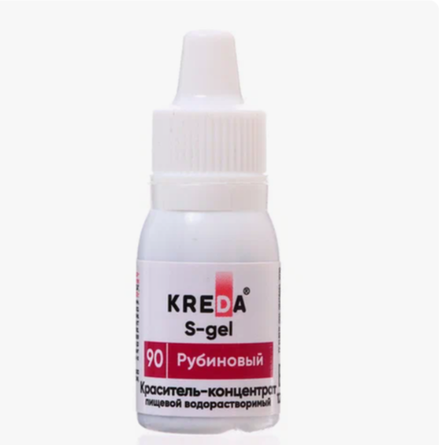 Краситель S-gel "KREDA" 90 рубиновый10 мл