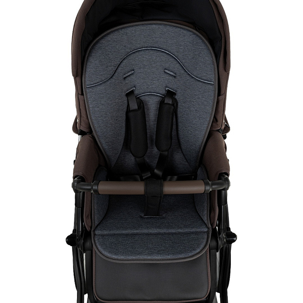 Детская коляска Roan Bass Next Classic d12 2.0 2 в 1 BNC/83/2 Turkish Coffe/Black/руч.Cappuccino