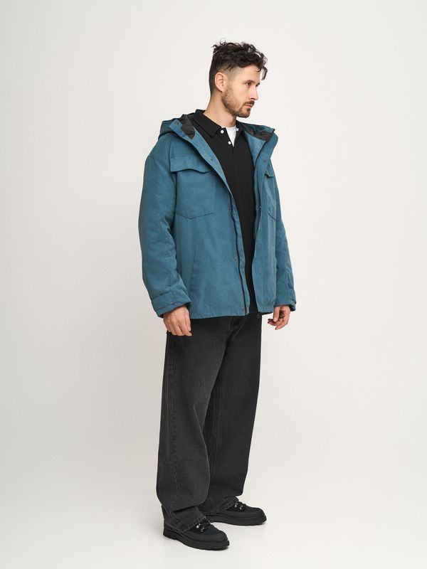 Куртка с диагональными карманами аквамариновая - фото 6