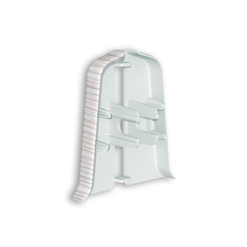 Торцевые (пара) для плинтуса 85мм "Деконика", 255 Ясень бьянко