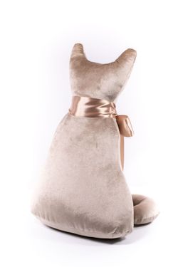 Подушка декоративная Кот Мур Вельвет Беж