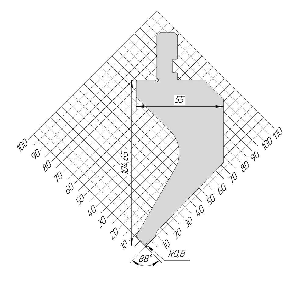 Пуансон AP 1017 88° H104,65 R0,8