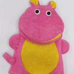 Мочалка-варежка для тела детская «Water Magic - Бегемотик Лэсси», цвет розовый, 17*23 см (ZIP пакет)