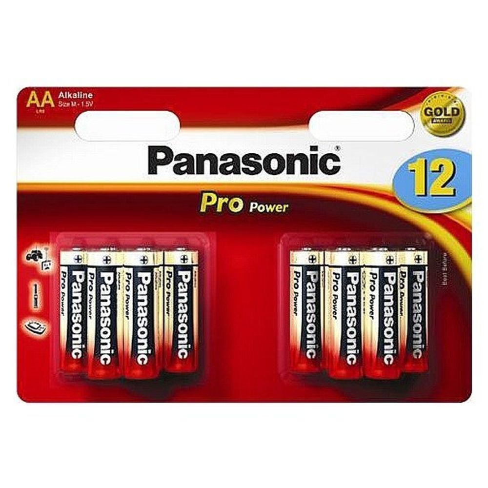 Батарейки Panasonic Pro Power AA щелочные 12 шт