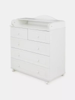 Комод "Ричард" 5 ящ. (арт.76) МДФ 800/5 (белый)