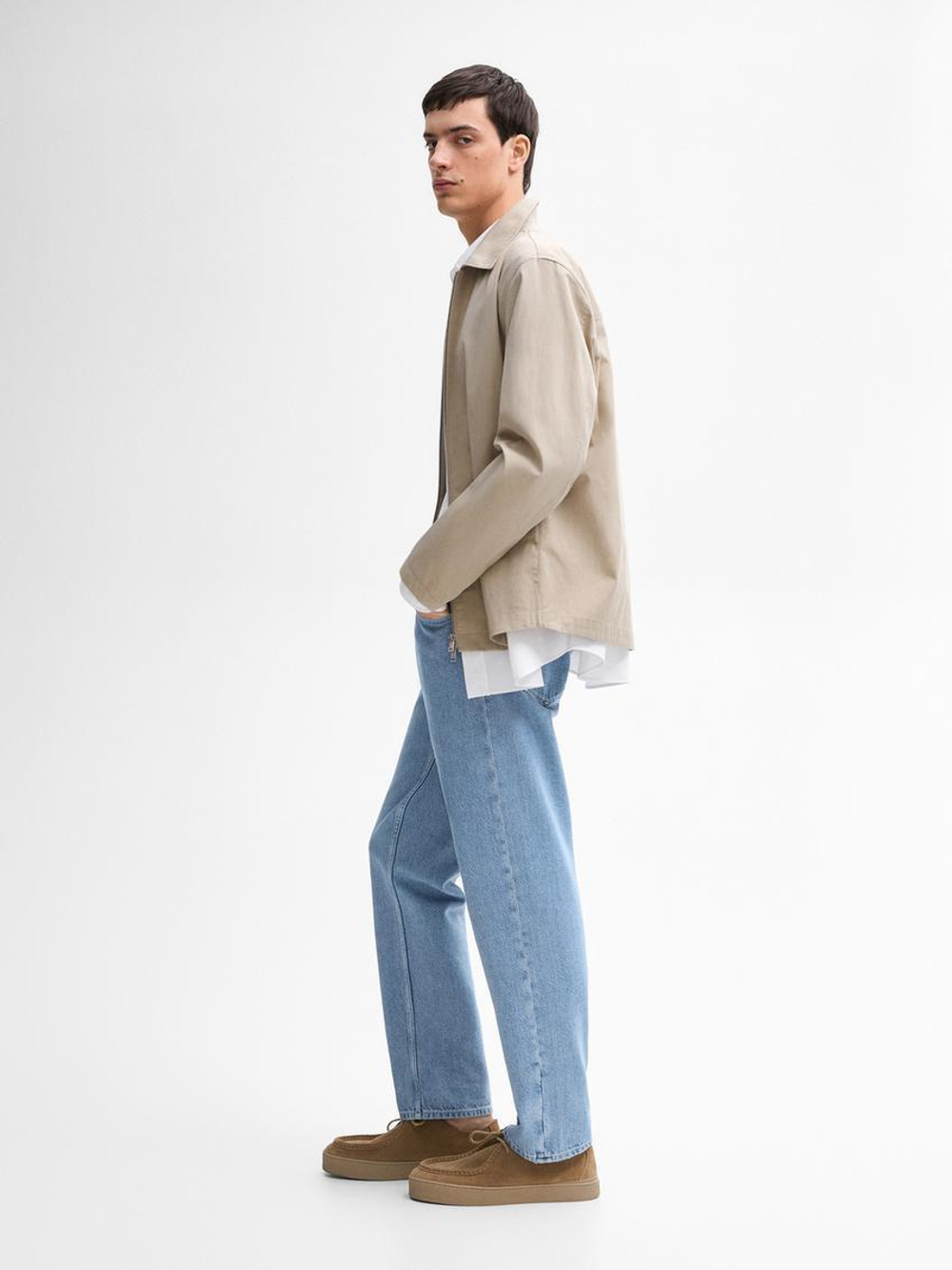 Massimo Dutti Джинсы свободного кроя из смесового хлопка, индиго