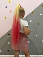 Детские волосы на резинке/ детский хвост на резинке