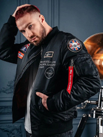 Лётная куртка MA-1 PATCH bomber, black