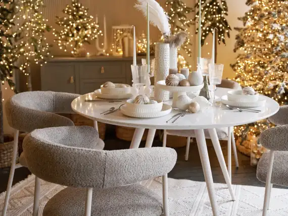 Стул Salma, бежевый мех