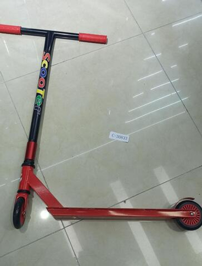 Самокат металл трюковой пластик диски, колеса PU 100, 4 цвета микс, с-30833