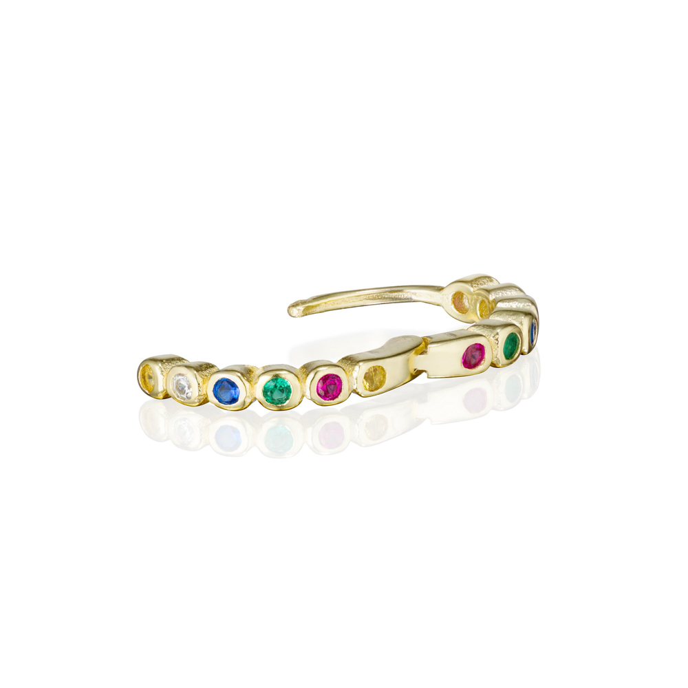 Серьга Helix Rainbow Gold