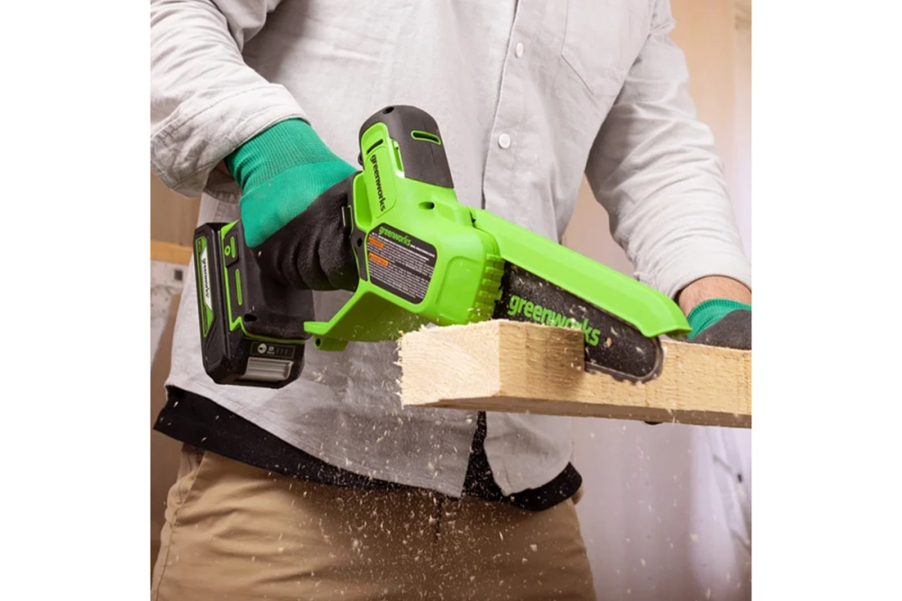 Цепная аккумуляторная мини пила GreenWorks 24V, 15 см, бесщеточная, без АКБ и ЗУ 2008707