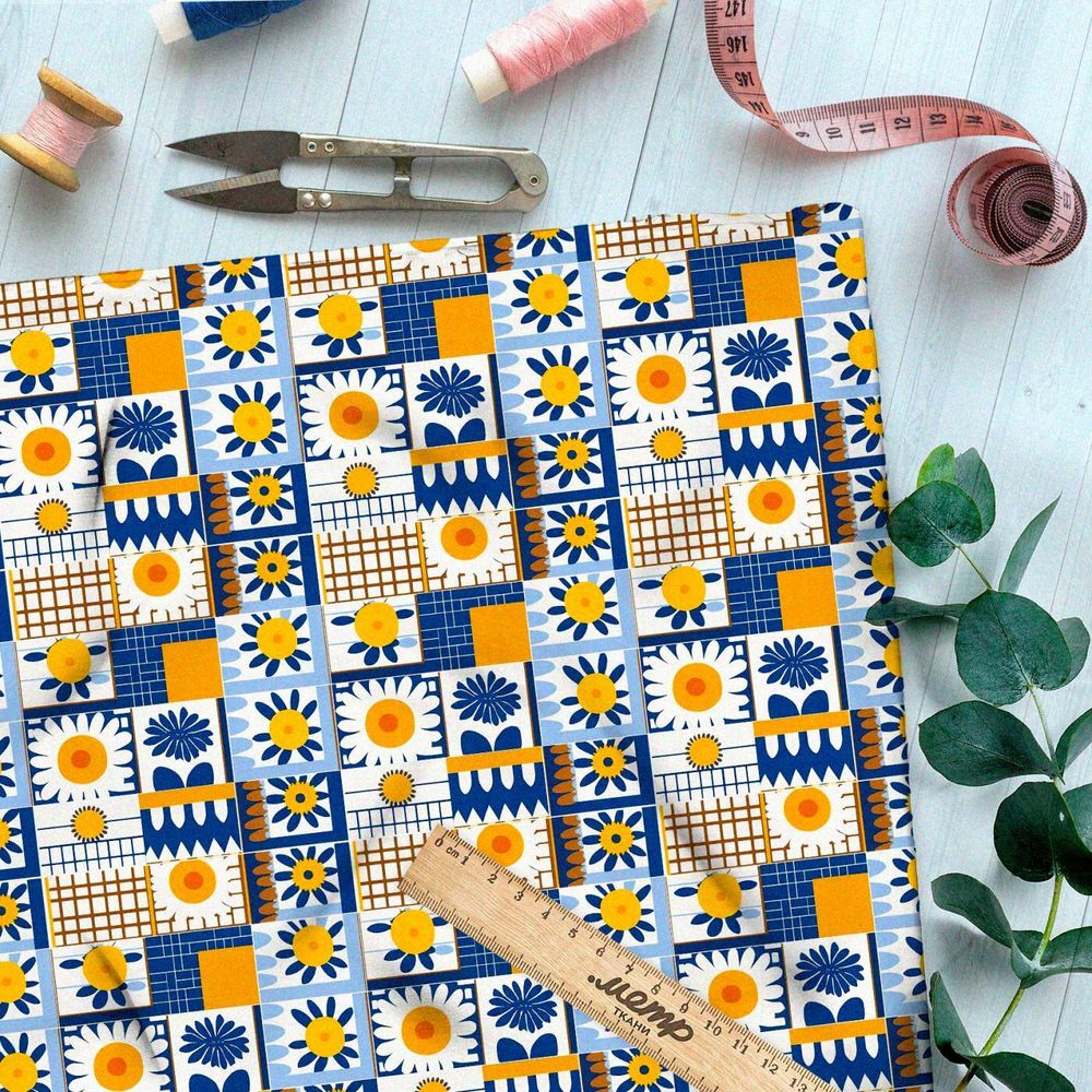 Ткань Барби графический конфетти