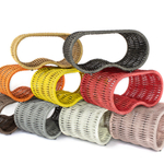 Стол -пуф Плетенный Оранжевый