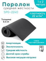 Поролон SPG-2240 черный 3мм 100*200 см