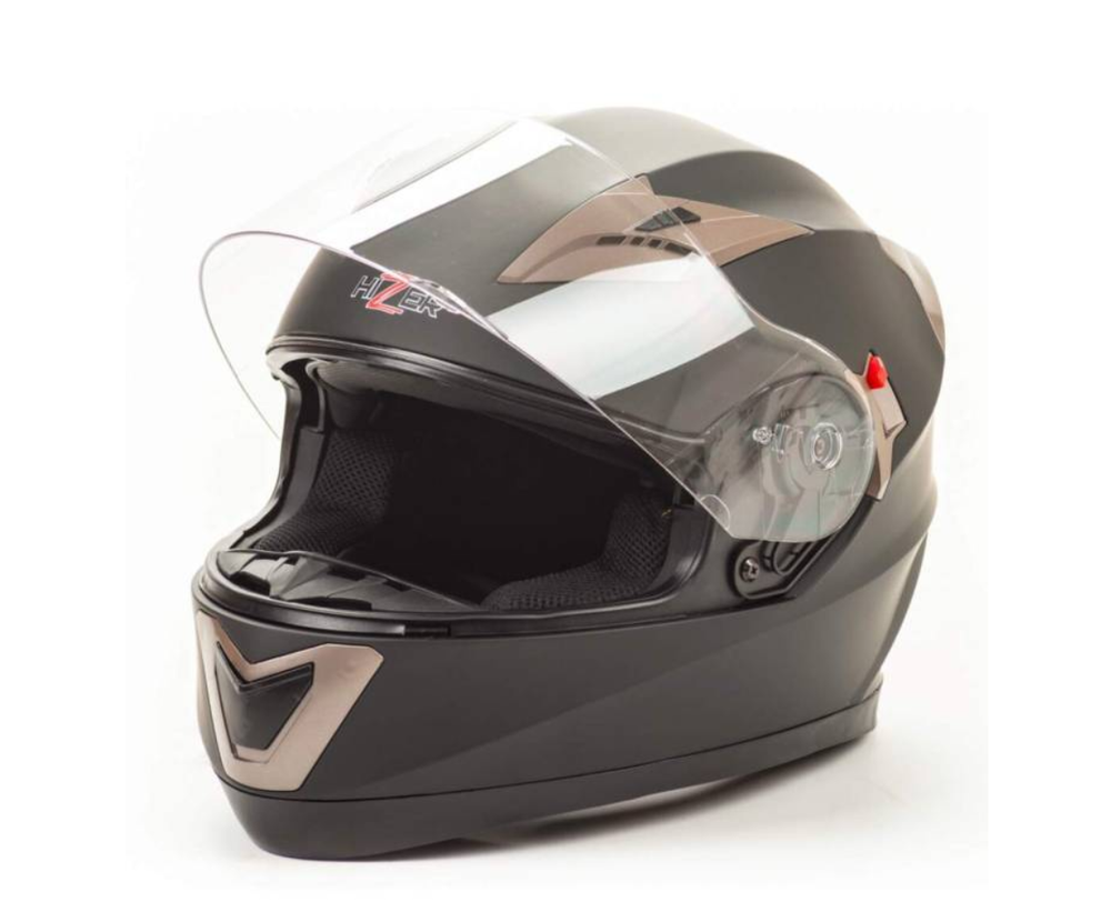 Шлем мото интеграл HIZER 529 №1 (L) matte-black (2 визора)