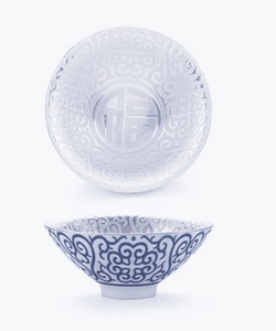 278176.5 Пиала СЕРЕБРО "Барашек /голубой низ" 80 мл d=8.5 см, h=4 см, фарфор белый