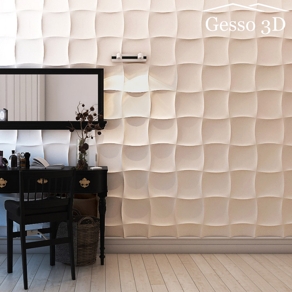 Гипсовая 3D панель Мягкий квадрат