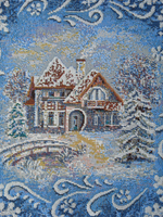 Набор декоративных гобеленовых салфеток Мороз 6шт 25х25 см
