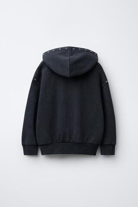 ZARA ТОЛСТОВКА С КАПЮШОНОМ, АНТРАЦИТОВО-СЕРЫЙ