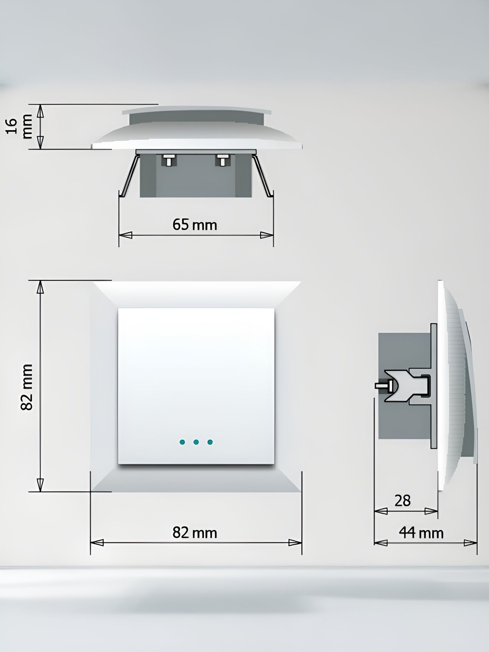 Переключатель 1-кл ProfiTec белый