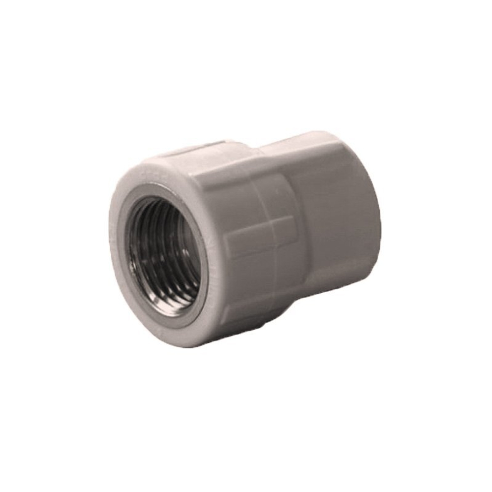 Муфта комбинированная ПП 32-3/4'' PN 25, с внутренней резьбой, серая