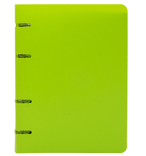 Тетрадь на кольцах ПандаРог, А5, 80 листов, пластиковая обложка, салатовая