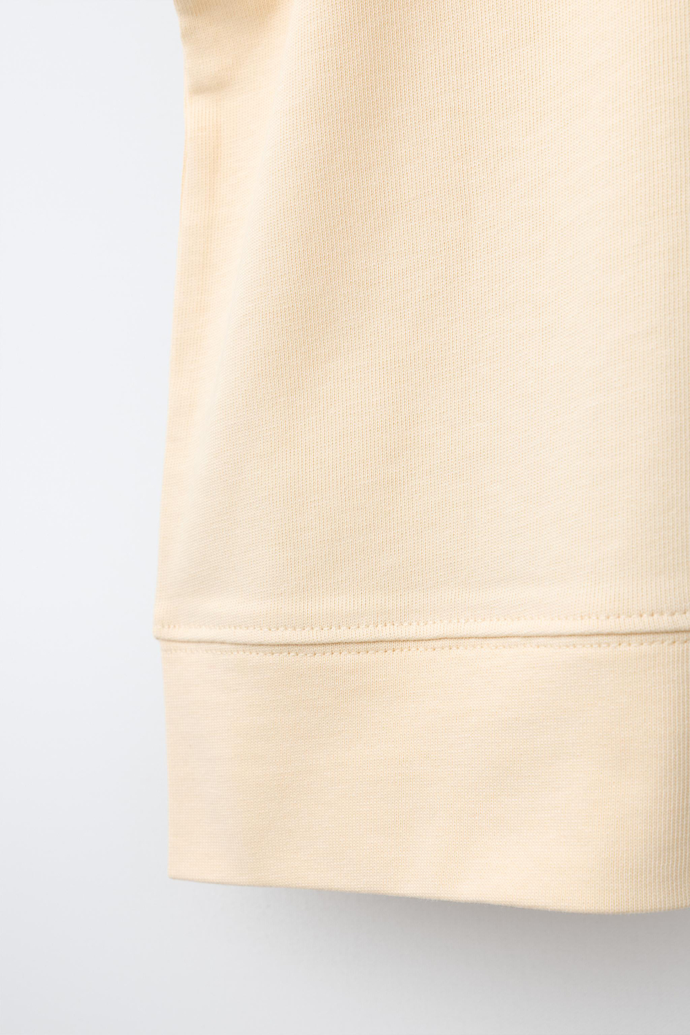 ZARA ОДНОТОННАЯ ФУТБОЛКА HEAVY WEIGHT, ЭКРЮ