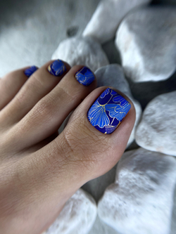 Пленка для педикюра Crazy Manic blue gingko p