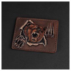 Кожаный картхолдер «Медведь»