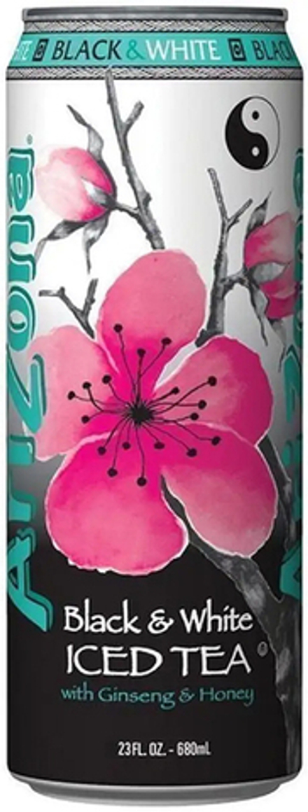 Чай Холодный со Вкусом Женьшеня и Меда Arizona Black And White Tea With Ginseng And Honey 0.68л - 24шт