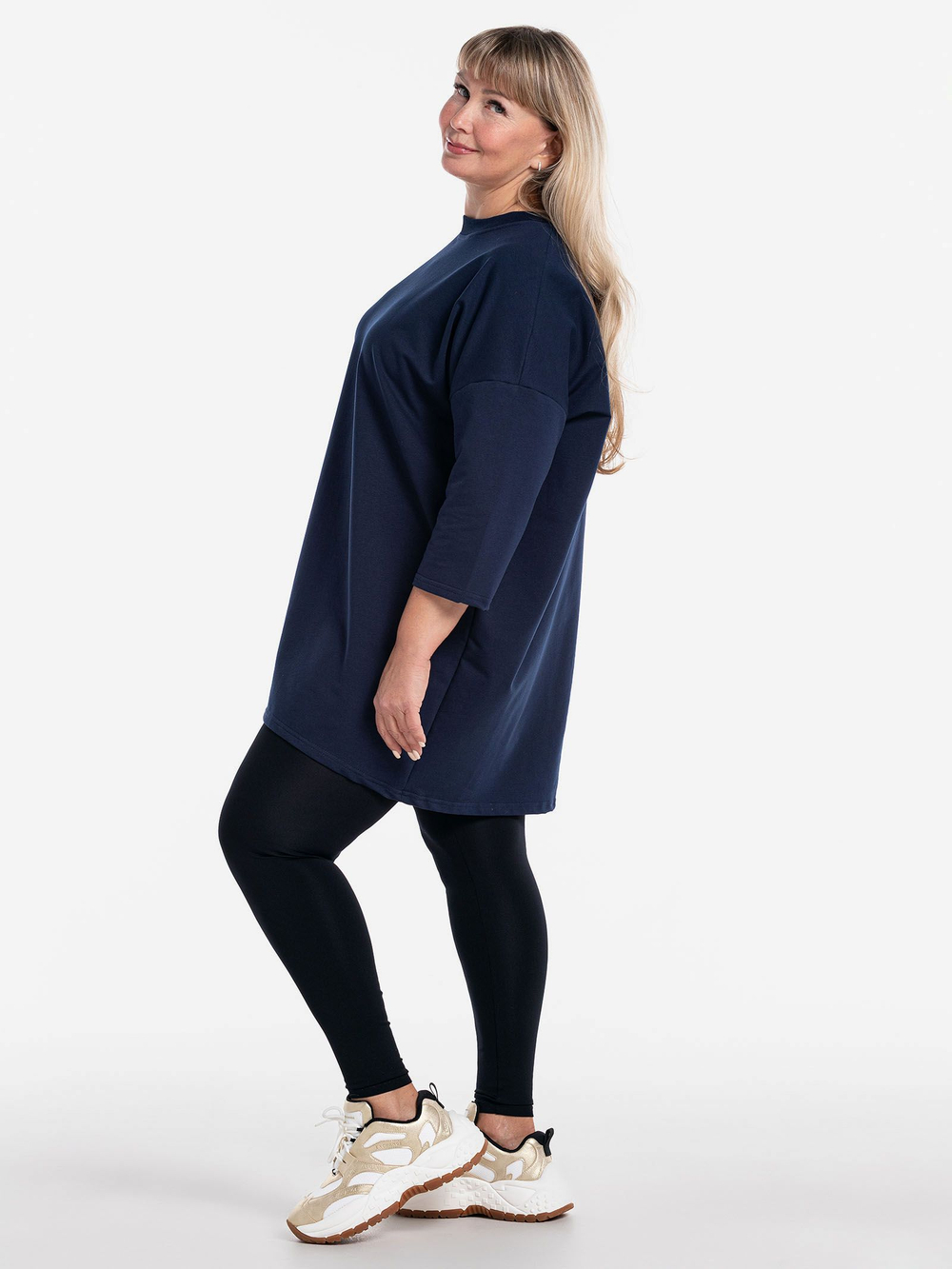 Платье из футера оверсайз