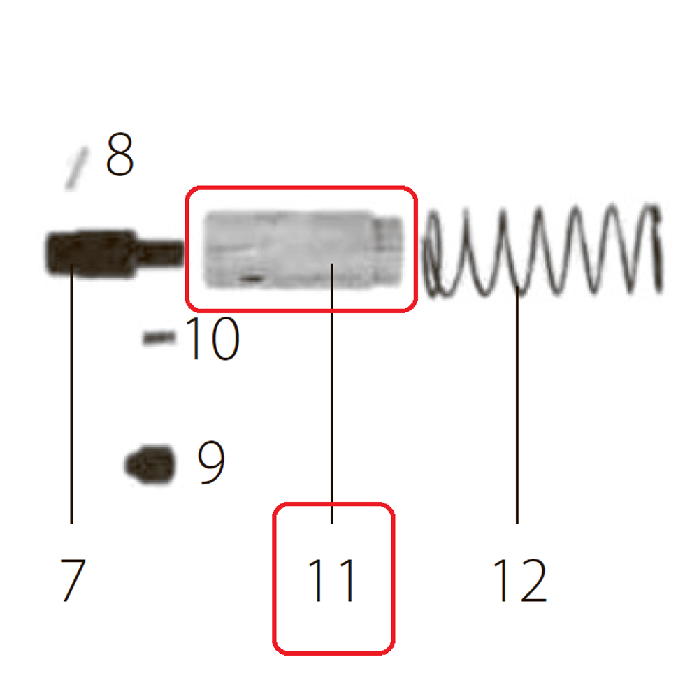 Запчасть №11 для FDPAG-H8. Закрепительная втулка ствола Запчасть №11 для FDPAG-H8. Закрепительная втулка ствола