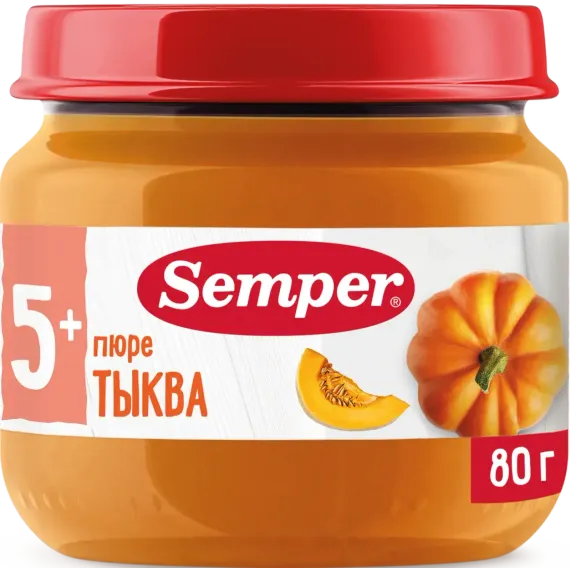 Пюре Semper тыква 80г с 5месяцев